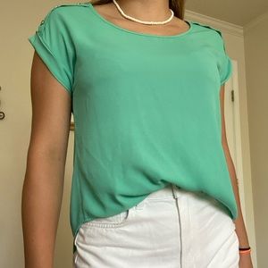 Mine , size S , teal colored short-sleeve